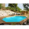 Image de Kit piscine bois GrÃ© Safran 6,20 x 3,95 x 1,36 m + BÃ¢che hiver