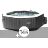 Image de Kit spa gonflable Intex PureSpa Carbone octogonal Bulles et Jets 4 places + Kit d'entretien