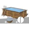 Image de Kit piscine bois GrÃ© Marbella 4,20 x 2,70 x 1,17 m + BÃ¢che hiver + Douche