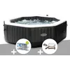 Image de Kit spa gonflable Intex PureSpa Carbone octogonal Bulles et Jets 6 places + 12 filtres + Kit d'entretien