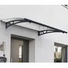 Image de Palram - Marquise Transparente 150.5x91.5cm Gris Anthracite 705531