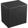 Image de Coffre De Jardin RÃ©sine "City Cube" - 113l - 58 X 44 X 55 Cm - Anthracite
