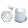 Image de Coffret DÃ®ner : Bavoir, Assiette, Couverts Et Verre BÃ©bÃ© Bleu Pastel Babybjorn
