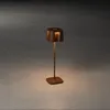 Image de Konstsmide Nice Belle Lampe De Table Effet ExtÃ©rieur Usb 2700k, 3000k Dimmable CarrÃ©e Rouille, Ip54