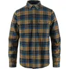 Image de Fjall Raven - Chemise épaisse en coton biologique - Singi Heavy Flannel Shirt M Dark Navy Buckwheat Brown pour Homme en Coton - Taille S - Marron