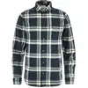 Image de Fjall Raven - Chemise en coton biologique - Övik Lite Flannel Shirt M Dark Navy Chalk White pour Homme en Coton - Taille L