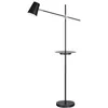 Image de Lampadaire Linear Avec Chargeur Usb, Noir
