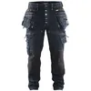 Image de Pantalon de travail multipoches artisan Blaklader X1900 cordura denim stretch Marine / Noir 38