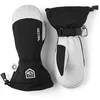 Image de Hestra - Moufles de ski chaudes à manchons longs - Mitt Army Leather Heli Ski Black en Cuir - Taille 8 - Noir