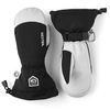 Image de Hestra - Moufles de ski chaudes à manchons longs - Mitt Army Leather Heli Ski Black en Cuir - Taille 11 - Noir