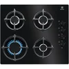Image de Electrolux Plaque de cuisson Gaz SÃ©rie 600 Gas on Glass 60 cm KGG6407K Noir