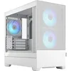 Image de Fractal Design Pop Mini Air RGB - Tour - micro ATX - panneau latÃ©ral fenÃªtrÃ© (verre trempÃ©) - pas d'alimentation (ATX) - blanc TG teinte foncÃ©e - USB/Audio - pour Fractal Design Model D, Type D