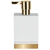 Image de ROMA Distributeur de savon - 17x9x4,5cm - Blanc / DorÃ©