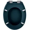 Image de Abattant Wc Thermo Dur Neela PÃ©trole Mat - CharniÃ¨res Abs ChromÃ©
