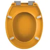 Image de Abattant Wc Thermo Dur Neela Jaune Mat - CharniÃ¨res Abs ChromÃ©