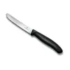 Image de Victorinox 6.7833.6 BoÃ®te De 6 Couteaux De Table/Tomates, Lame CrantÃ©e 11 Cm Inox, Bout Rond, Manche PolypropylÃ¨ne Noir.