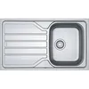 Image de Ãvier Ã  encastrer inox lisse 1 cuve 1 Ã©gouttoir 860 x 500 mm FLN 611-86 FRANKE
