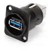 Image de Changeur De Genre Usb 3.0 RÃ©versible (Type Usb A Et Usb B) - BoÃ®tier NickelÃ© Type D - Neutrik