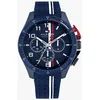 Image de Montre Chronographe Ã Bracelet En Silicone Bank Watch/Navy