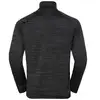 Image de Pull ODLO Mid layer 1/2 zip ESSENTIAL THERMAL (black melange) homme