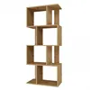Image de GILDA - BibliothÃ¨que modulable style moderne - Dimensions 59.5x30x140 cm - Meuble sÃ©parateur de piÃ¨ce - ChÃªne