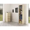 Image de KAFFI - BibliothÃ¨que style scandinave salon - 50x30x181 - 5 tablettes - ÃtagÃ¨re Ã  livres - Sonoma