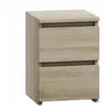 Image de Table de chevet / Table de nuit moderne avec 2 tiroirs Malwa M2 - Sonoma