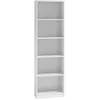 Image de FLORENCE - BibliothÃ¨que contemporaine 5 niches salon/bureau/chambre 30x40x182 - Meuble de rangement multifonctionnel livres dÃ¨co - blanc