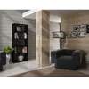 Image de FLORENCE - BibliothÃ¨que contemporaine - 5 niches - 30x60x182cm - Rangement livres - Bureau Chambre - noir