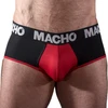 Image de Macho - Ms26N Slip Noir-Rouge L