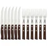 Image de Couverts Ã Steak - Tramontina - Churrasco - 12 PiÃ¨ces - Bois Et Inox