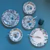 Image de Assiette plate jardin bleu 27 cm x6