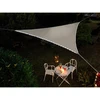 Image de Voile d'ombrage triangulaire leds solaires 3,60 x 3,60 x 3,60 m taupe - jardilin