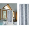 Image de Rideau de porte chenille florence gris blanc - 120 x 220 cm - morel