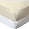 Image de Drap housse 60x120 cm - lot de 2 - blanc écru en coton