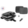 Image de Croque-gaufres 2 plaques 1000w noir lagrange 039426
