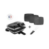Image de Croque-gaufre-gaufrettes 3 plaques 1000w noir lagrange 039624