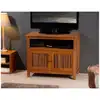 Image de Api - meuble tv marron 2 portes persiennes bois teck