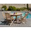Image de Fun - table de jardin 6 à 8 personnes - ovale ext. 150 à 200 bois teck