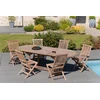 Image de Fun - table de jardin 8 à 10 personnes - ovale ext. 180 à 240 en bois teck