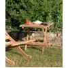 Image de Fun - table pique nique de jardin carrée 50x50cm en bois teck