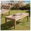 Image de Fun - table basse de jardin rectangulaire 100x50cm en bois teck