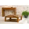 Image de Api - table basse carrée marron sous plateau 90x90cm bois teck