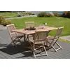 Image de Fun - table de jardin 4 à 6 personnes ext. 120 à 180cm en bois teck