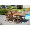 Image de Maeva - table de jardin 4 à 6 pers. Rect. Ext. 120 à 180cm bois teck huilé