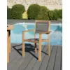 Image de Fun - ensemble de 2 fauteuils jardin bois teck et textilène gris