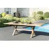 Image de Fun - table de jardin 10 pers. Rect. Pieds croisés 180 à 240 cm bois teck