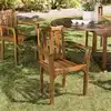 Image de Maeva - ensemble de 2 fauteuils empilables en bois teck huilé