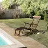 Image de Maeva - chaise longue de jardin en bois teck huilé