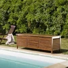 Image de Maeva - coffre de jardin piscine en bois teck huilé 200x55cm